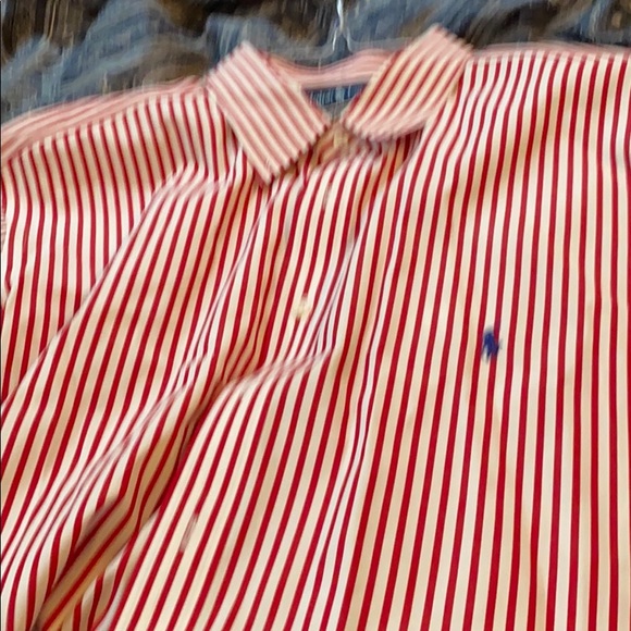 Ralph Lauren Other - Red and white striped short sleeve shirt